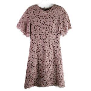 answer - Short Sleeve Full Lace Dress - Size Small